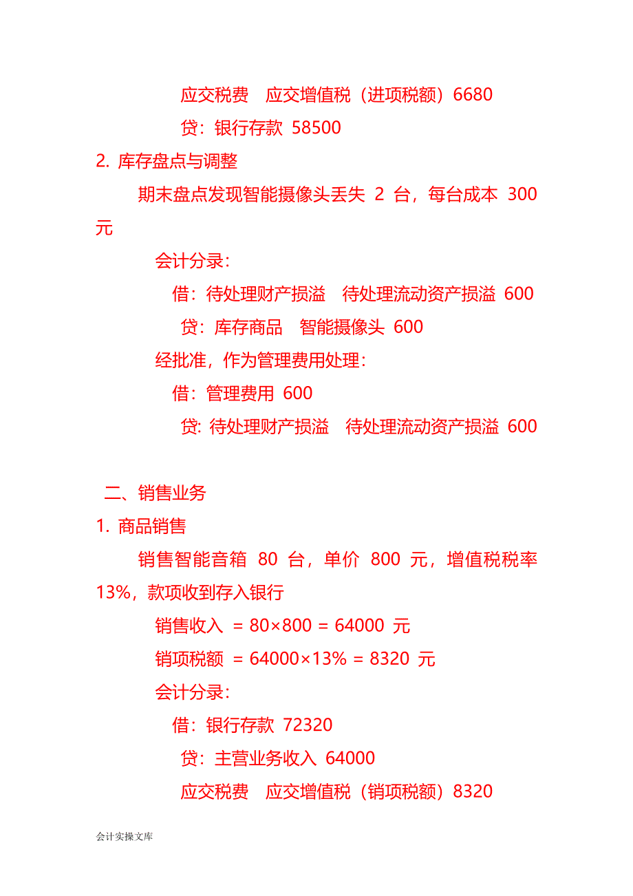 智能家居旗舰店账务处理实例－记账实操_第2页