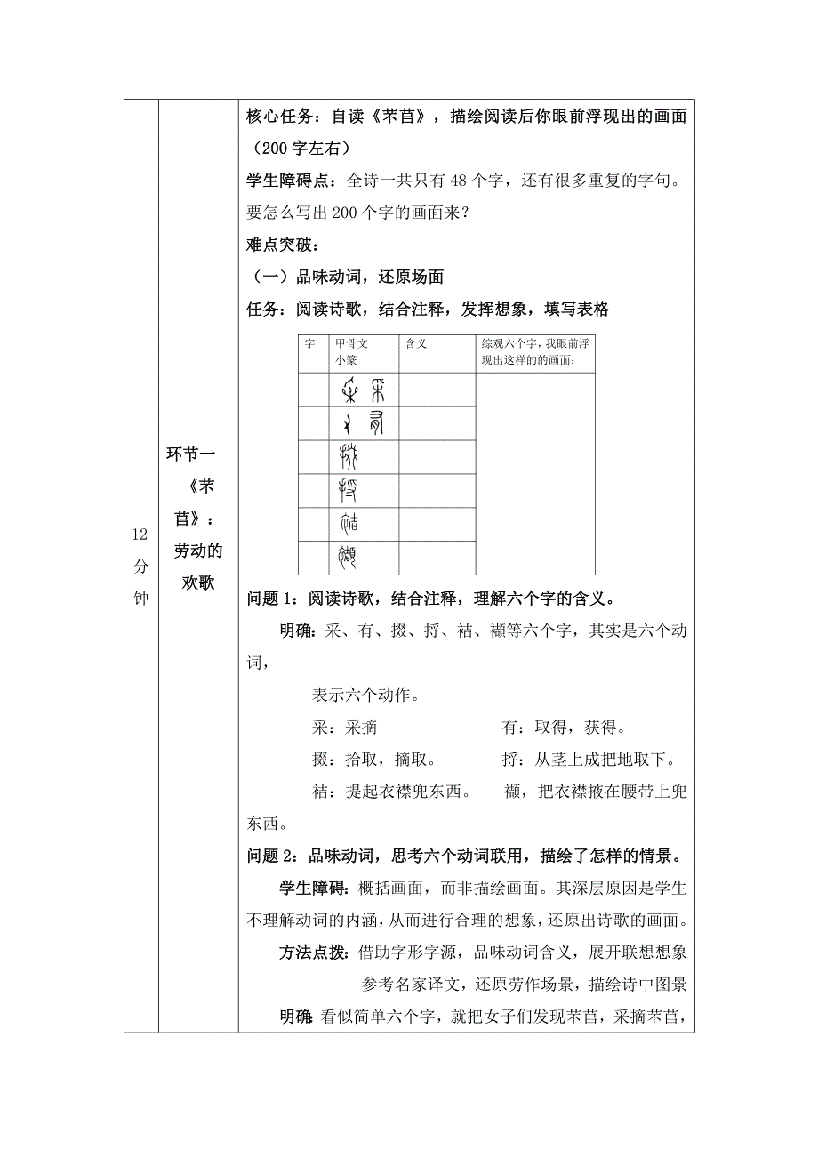 2024年高一语文必修上册《芣苢》《插秧歌》 ——回响在历史中的劳动之歌_课时49_0916高一【语文 统编版 】《芣苢》《插秧歌》 ——回响在历史中的劳动之歌-教学设计_第2页