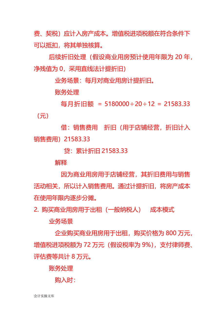 企业购买商业用房用于开设店铺的账务处理－记账实操_第2页