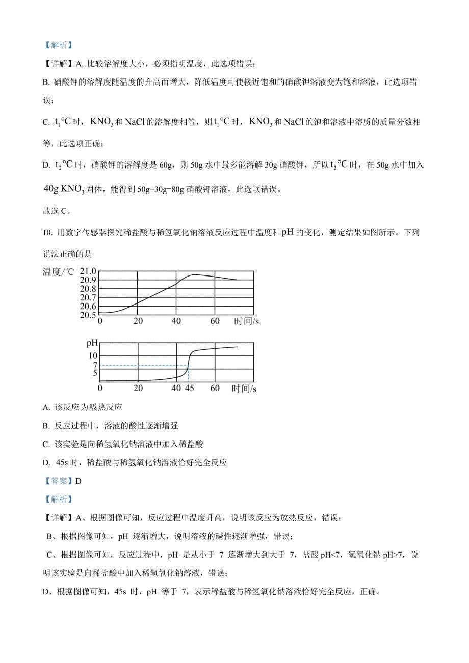 2024年新疆中考化学真题（解析版）_第5页