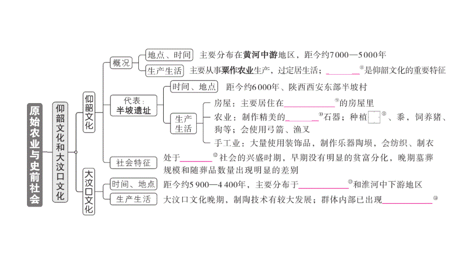 初中历史新人教版七年级上册第一单元第2课 原始农业与史前社会作业课件2024秋_第3页