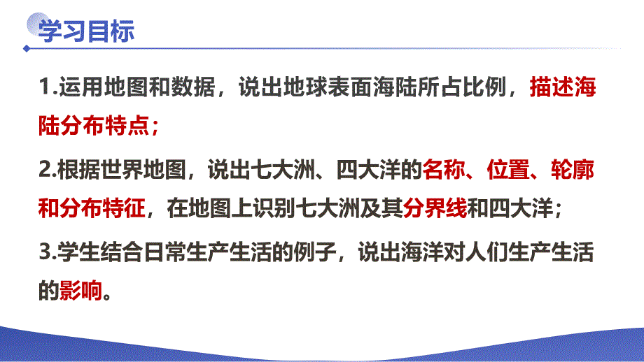 人教版（2024）初中地理七年级上册第三章第一节《大洲与大洋》“学教评一致性”教学课件_第2页