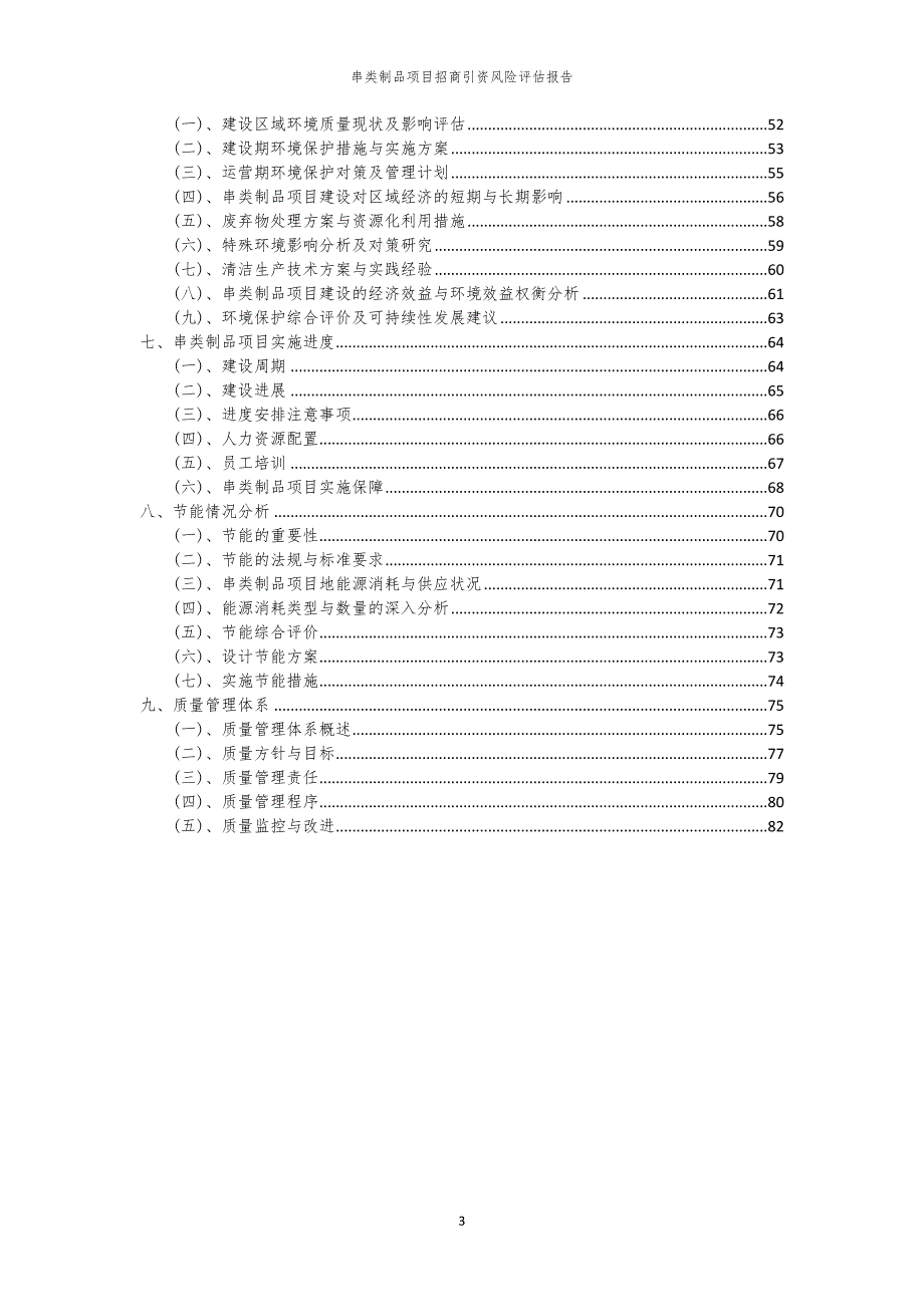 2023年串类制品项目招商引资风险评估报告_第3页