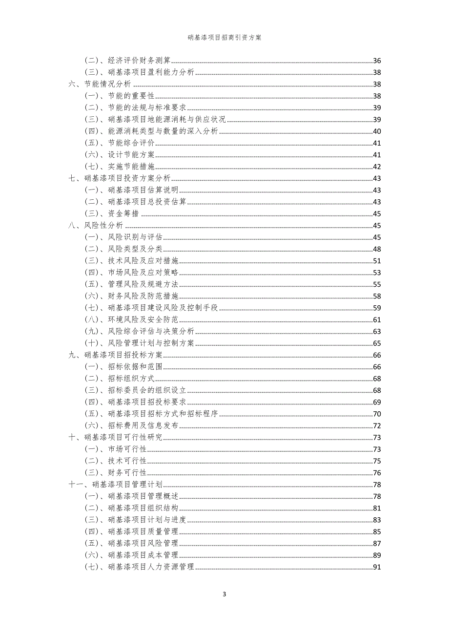 2023年硝基漆项目招商引资方案_第3页
