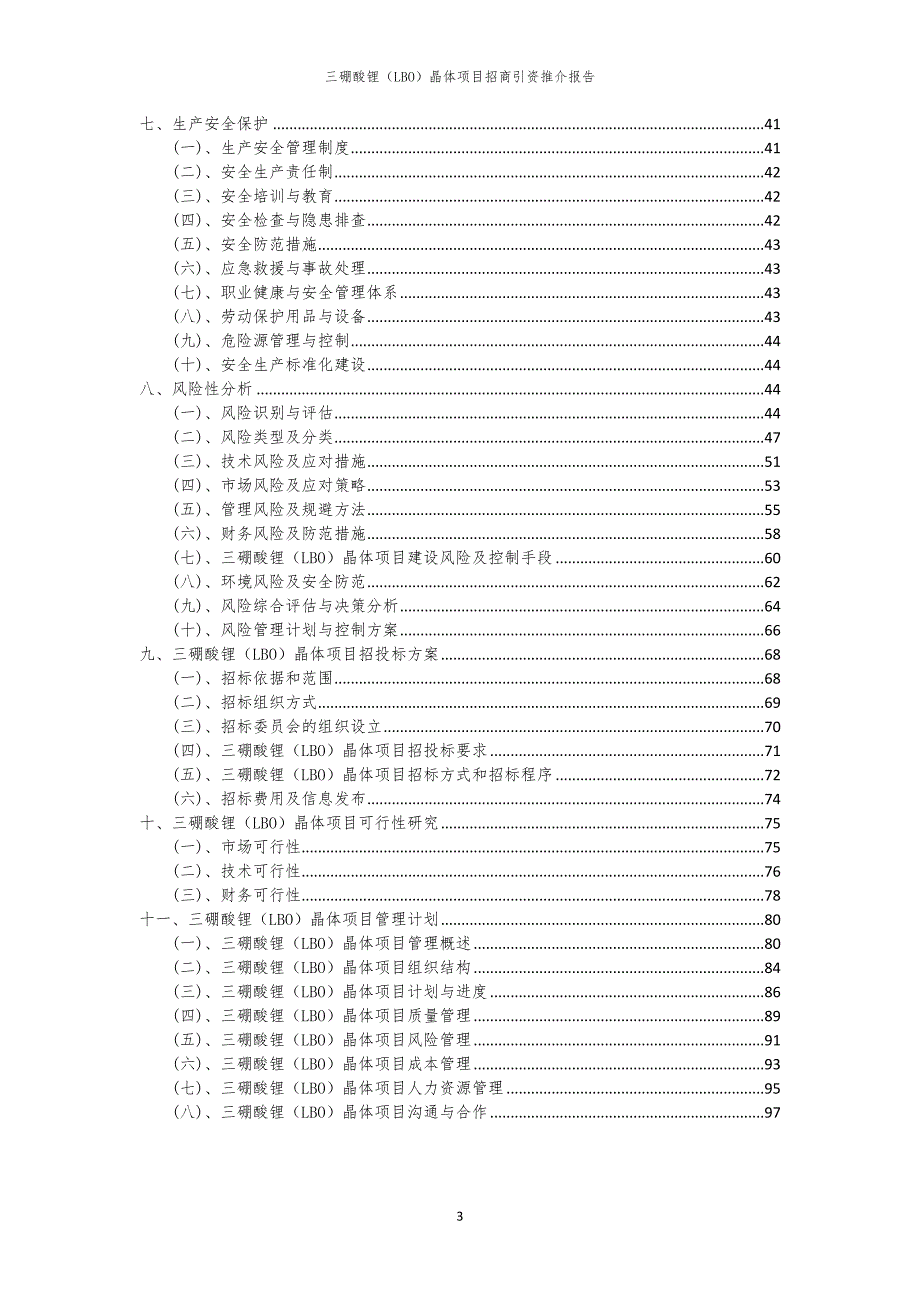 2023年三硼酸锂（LBO）晶体项目招商引资推介报告_第3页