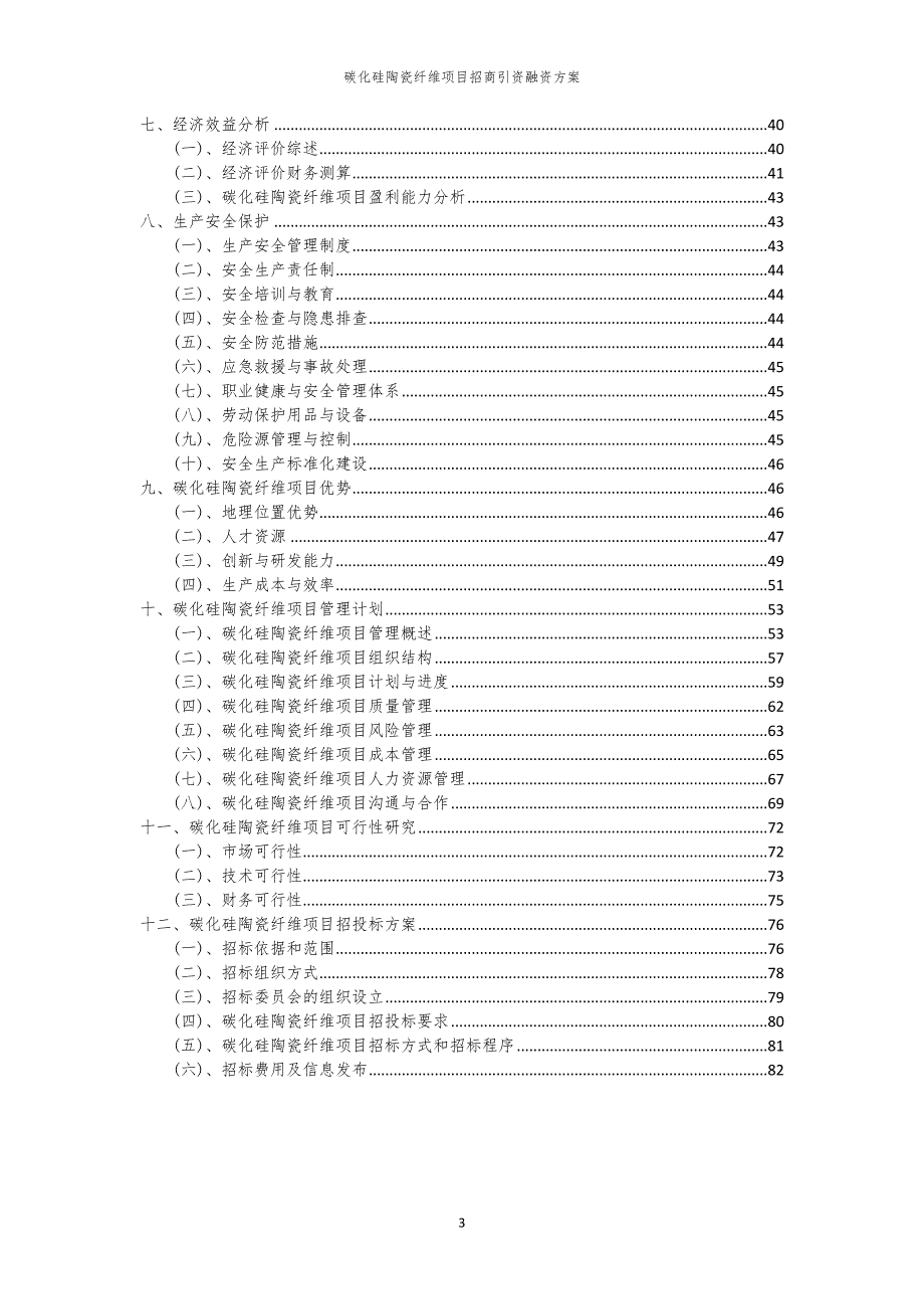 2023年碳化硅陶瓷纤维项目招商引资融资方案_第3页