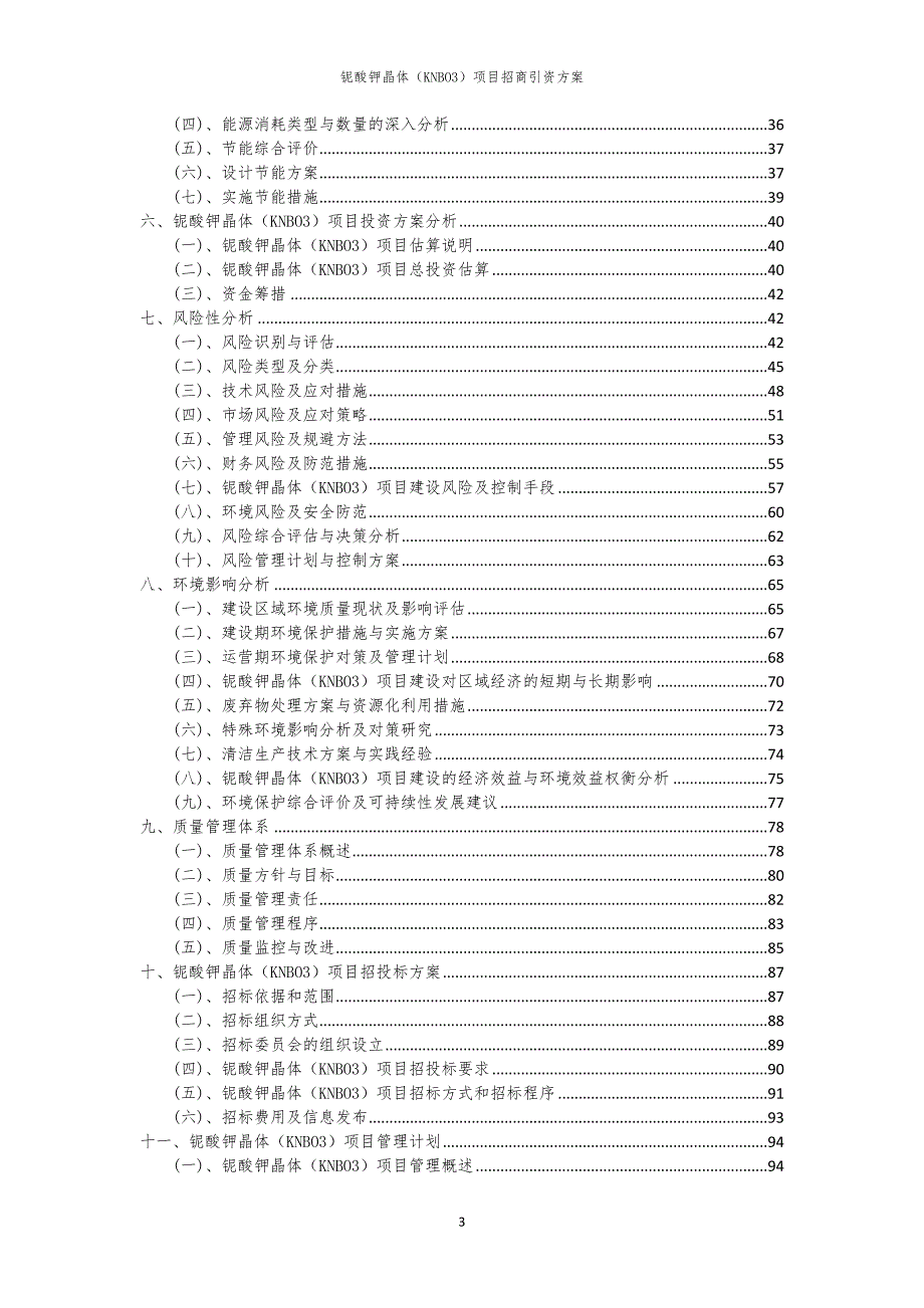 2023年铌酸钾晶体（KNBO3）项目招商引资方案_第3页