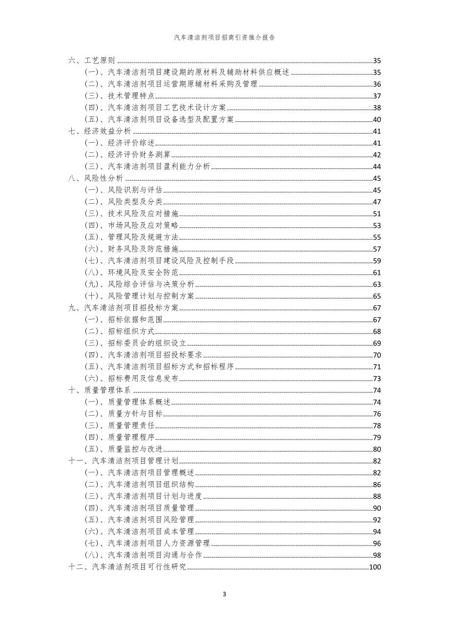2023年汽车清洁剂项目招商引资推介报告_第3页