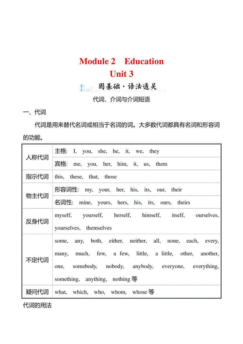 2021-2022 九年级英语 外研版 Module 2 Education Unit 3_第1页