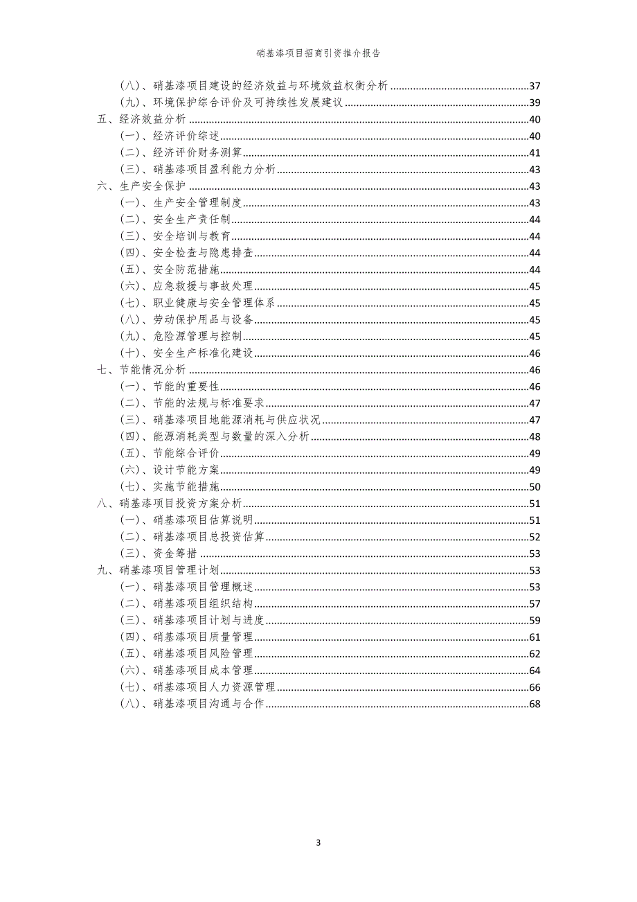 2023年硝基漆项目招商引资推介报告_第3页