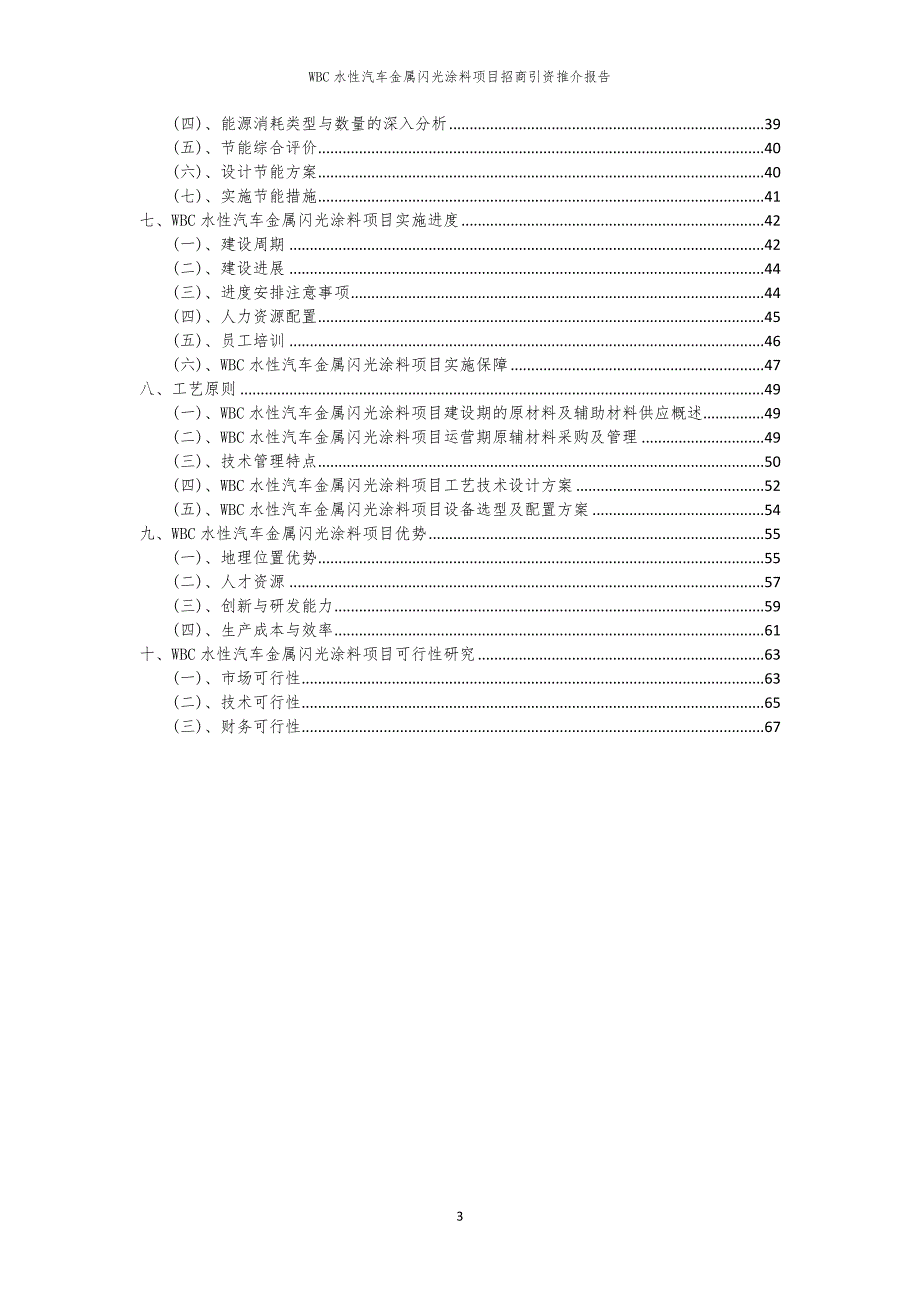 2023年WBC水性汽车金属闪光涂料项目招商引资推介报告_第3页