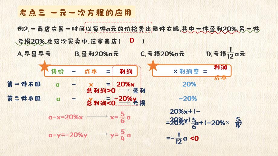 人教版（2024新版）七年级数学上册第五章考点例析4：一元一次方程的应用-积分问题、盈亏问题、配套问题_第3页