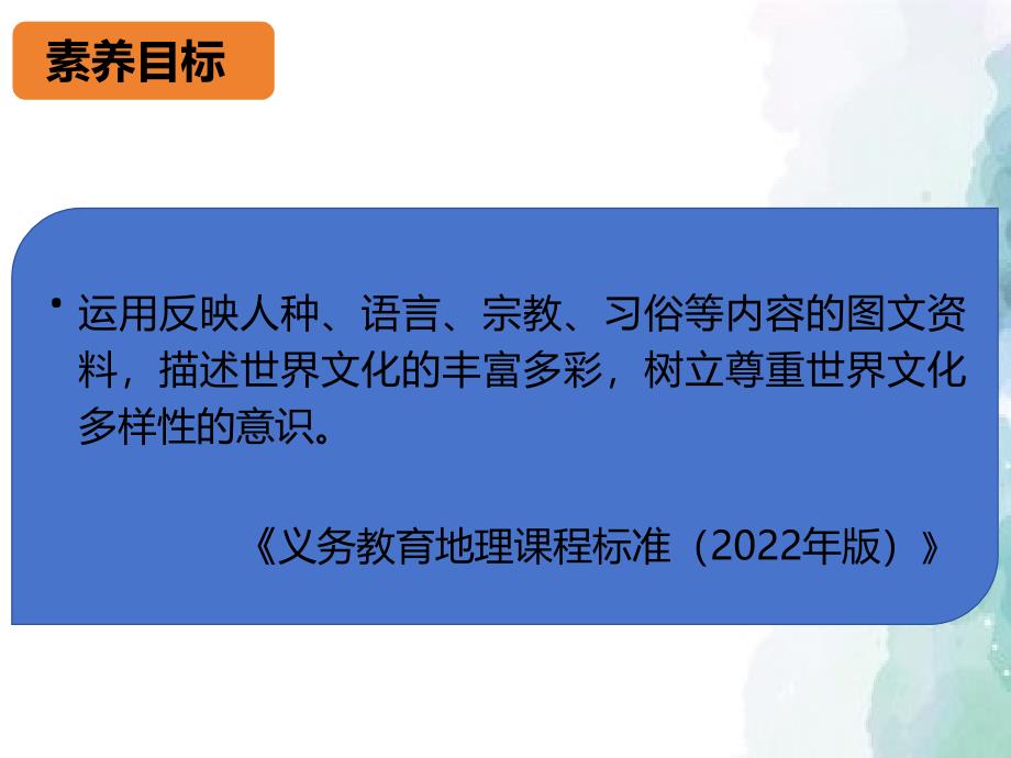 【初中地理】丰富多彩的世界文化课件+-2024-2025学年湘教版（2024）地理七年级上册_第2页