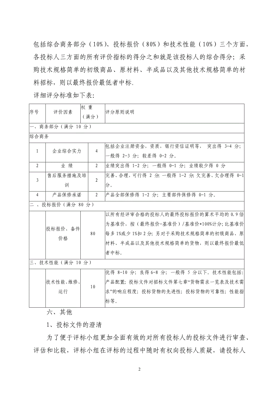 学生宿舍安装空调项目评 标 办 法_第3页