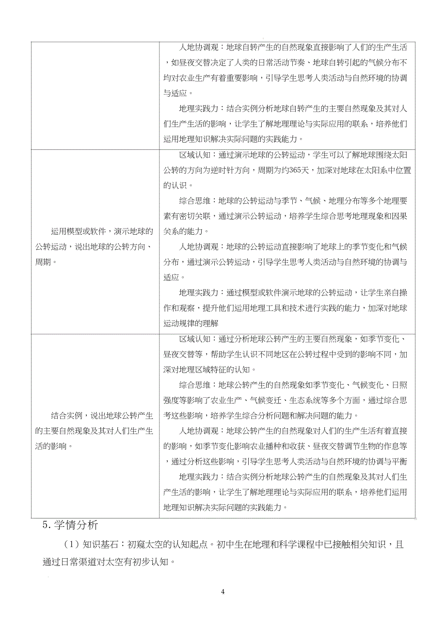 【初中地理】探索太空筑梦航天 教学设计-2024-2025学年湘教版地理七年级上册_第4页