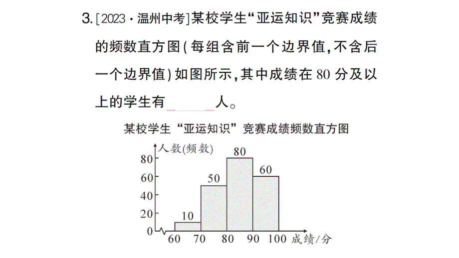 初中数学新北师大版七年级上册6.3第2课时 频数直方图作业课件2024秋_第4页