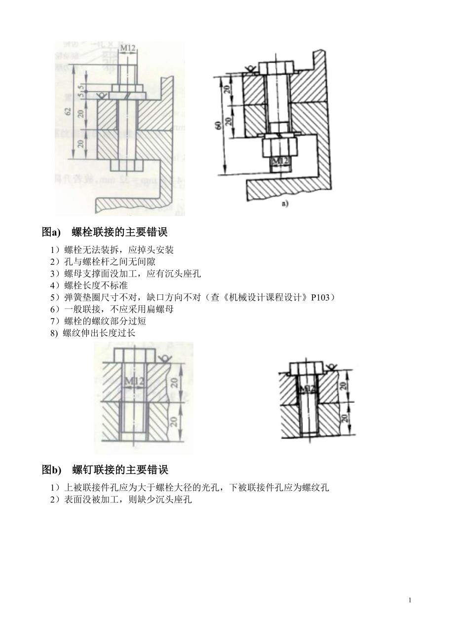 机械设计课件 螺栓改错_第1页