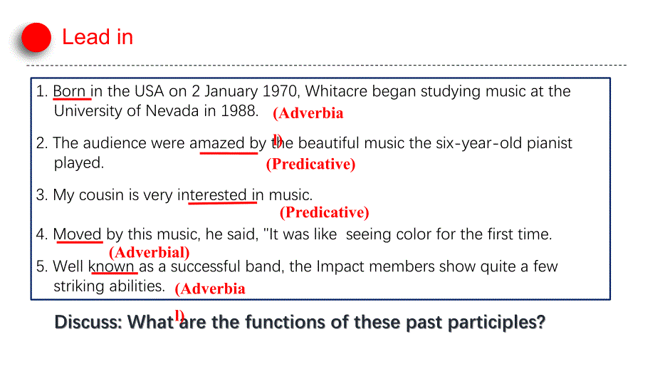 高中英语人教版（2019）必修第二册Unit 5 Music Discovering Useful Structures（共31张ppt）_第4页