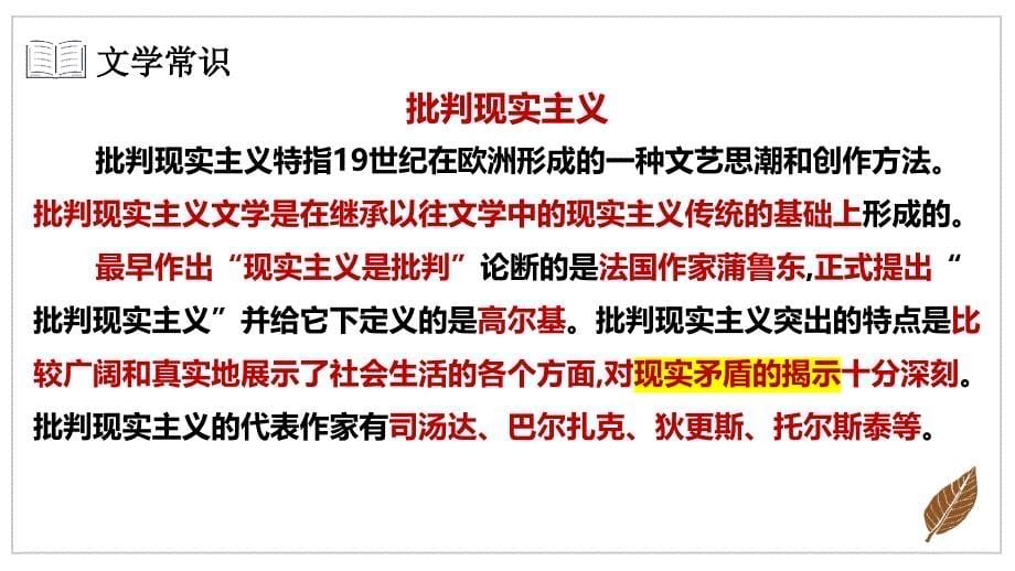 【语文】《大卫 科波菲尔（节选）》课件++2024-2025学年统编版高中语文选择性必修上册_第5页