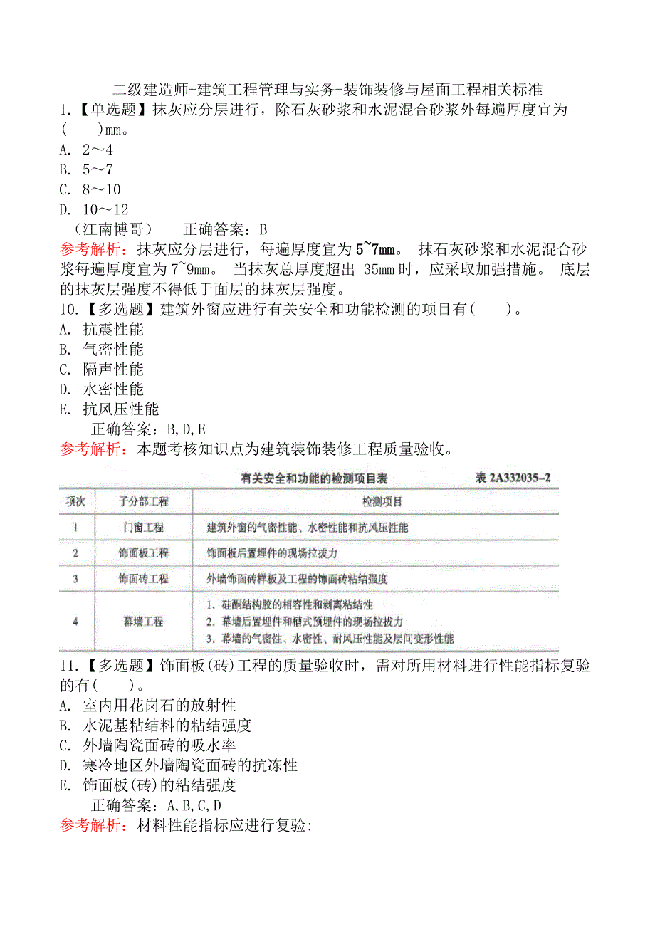 二级建造师-建筑工程管理与实务-装饰装修与屋面工程相关标准_第1页