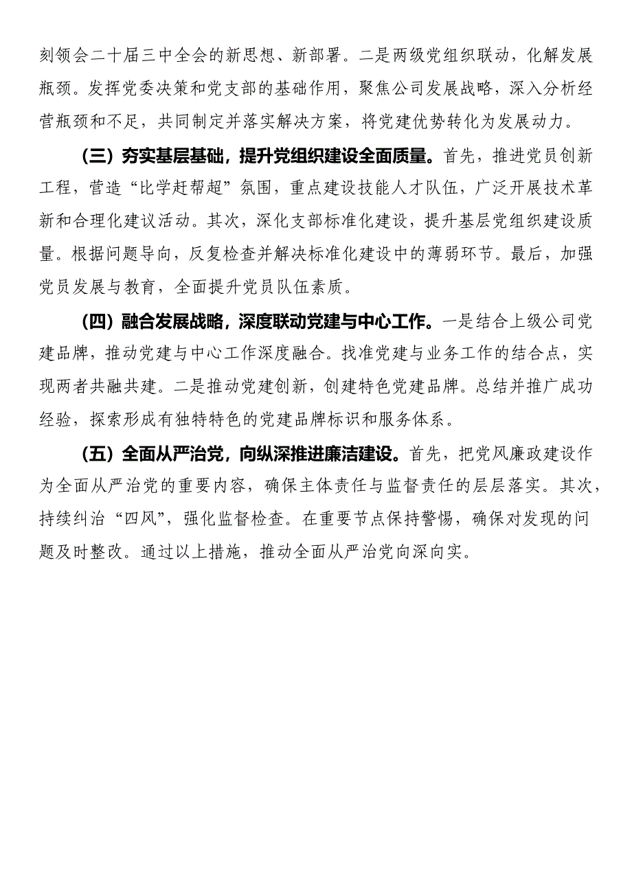 公司2024年党建工作总结和2025年工作计划_第3页