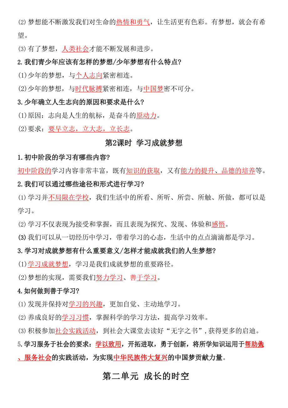 2024 版七年级上册道德与法治知识点提纲_第4页