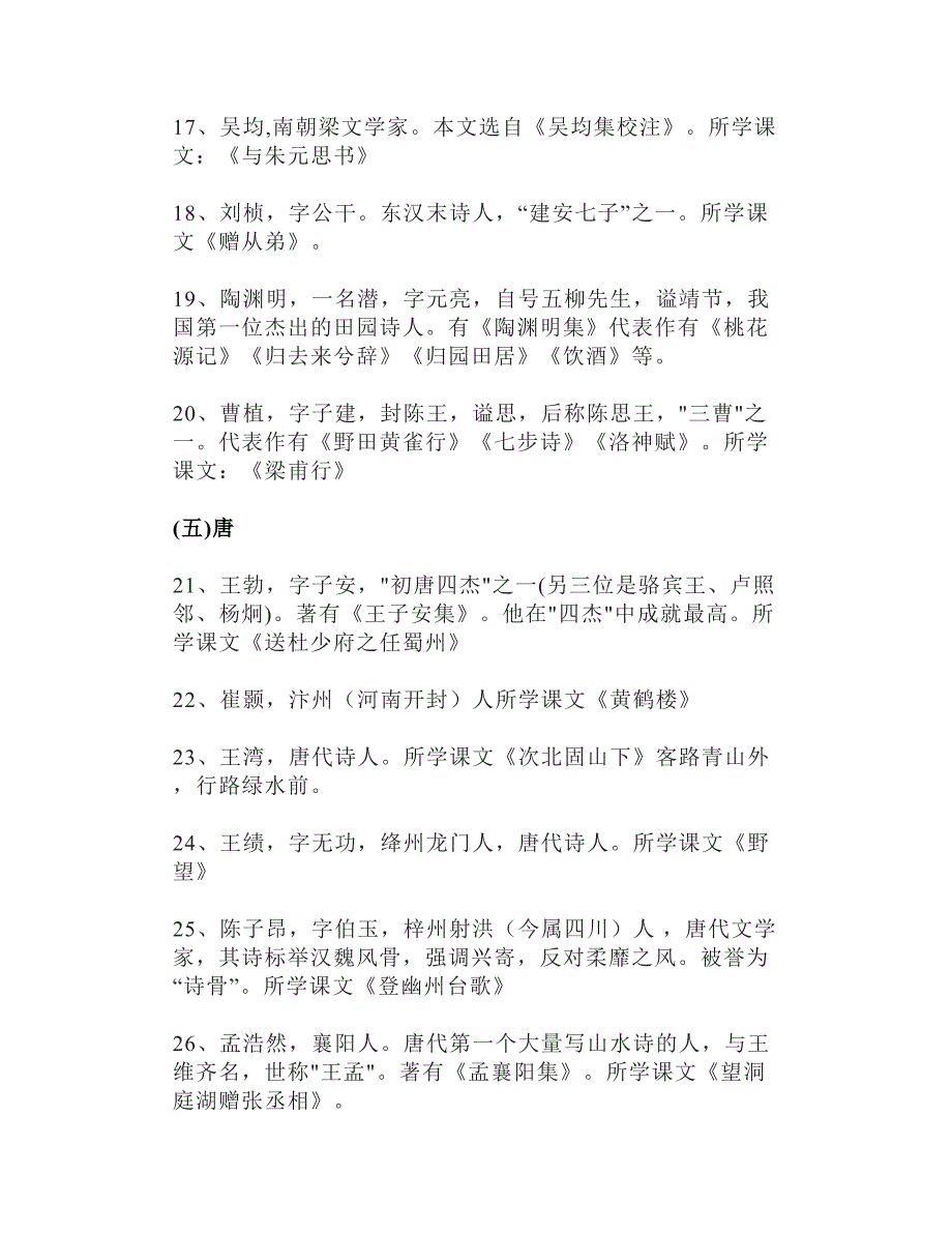 2024年中考语文初中语文228条文学常识汇总初中生必背汇编_第4页