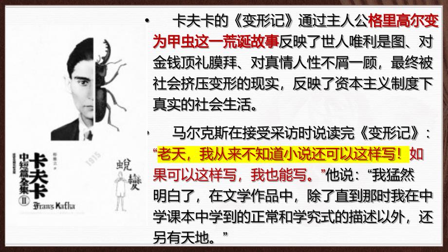 【语文】《百年孤独（节选）》课件+2024-2025学年统编版高中语文选择性必修上册_第3页