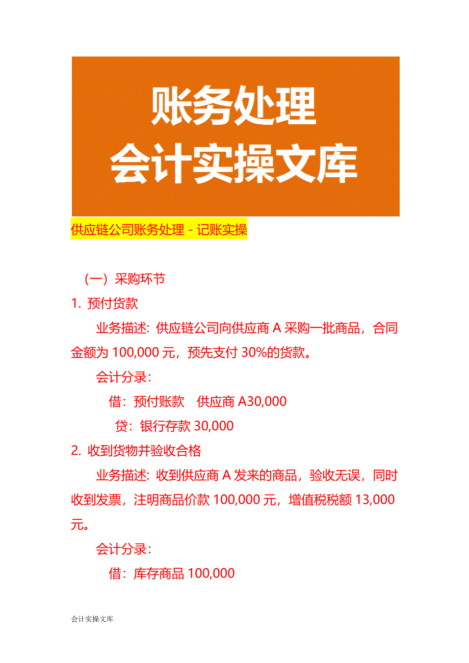 供应链公司账务处理－记账实操_第1页