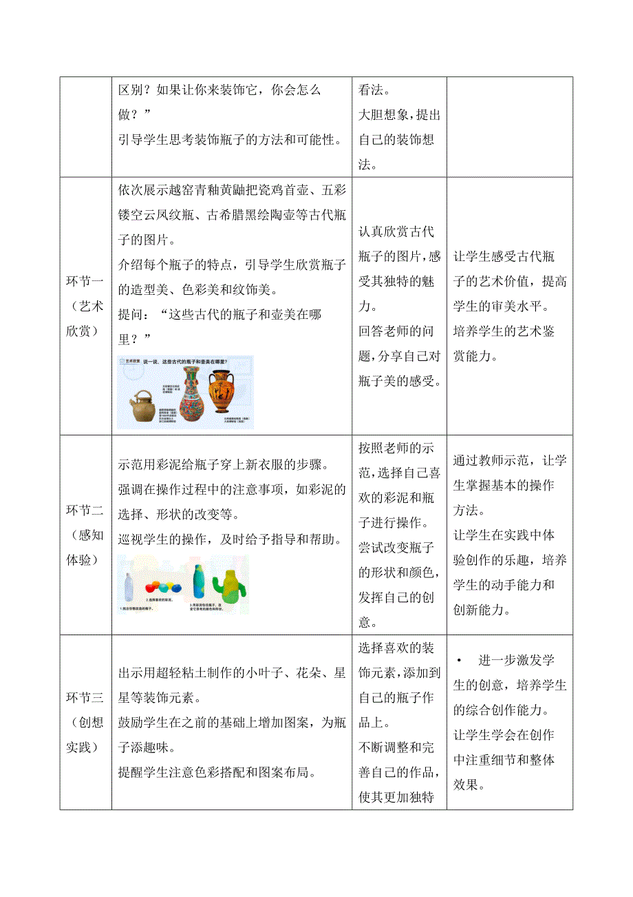 人美版美术一年级上册《第三单元1 我给瓶子穿新意》教案_第2页