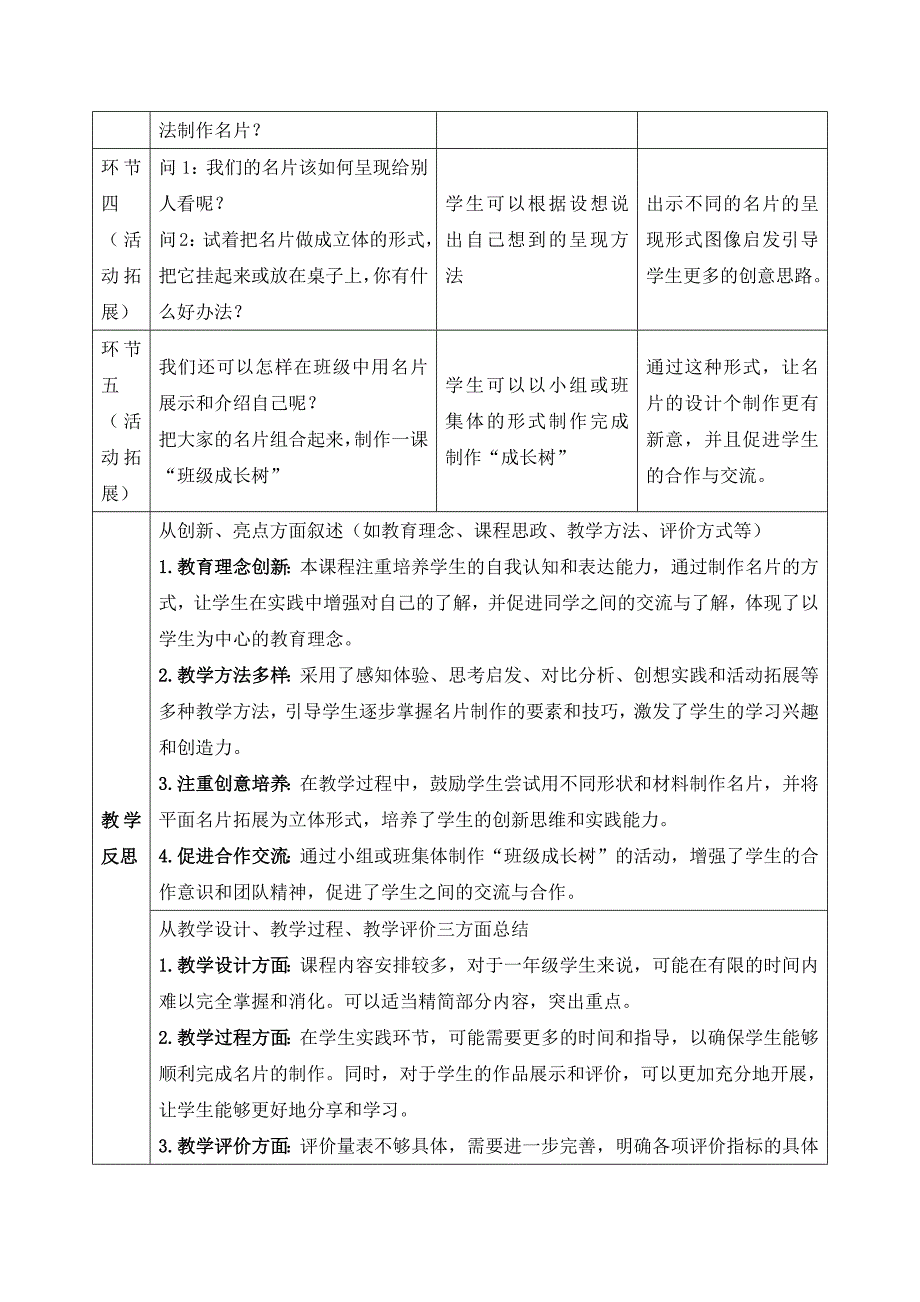 人美版美术一年级上册《第一单元1 介绍我自己》教案_第3页