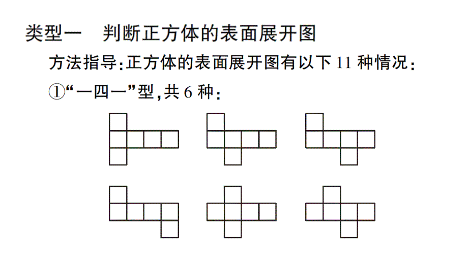 初中数学新华东师大版七年级上册第3章 图形的初步认识方法技巧专题 正方体的展开与折叠作业课件2024秋_第2页