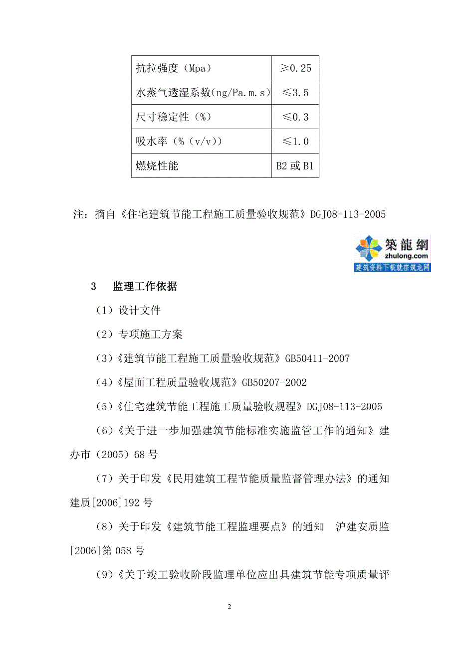 挤塑聚苯板屋面节能工程专项监理细则_第2页