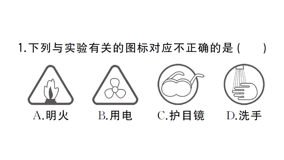 初中化学新人教版九年级上册第一单元课题2第3课时微专题 化学实验仪器及基本操作作业课件（2024秋）_第2页