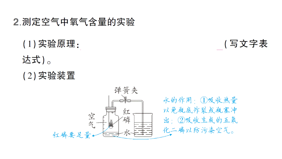 初中化学新人教版九年级上册第二单元课题1 我们周围的空气知识点填空作业课件2024秋_第3页