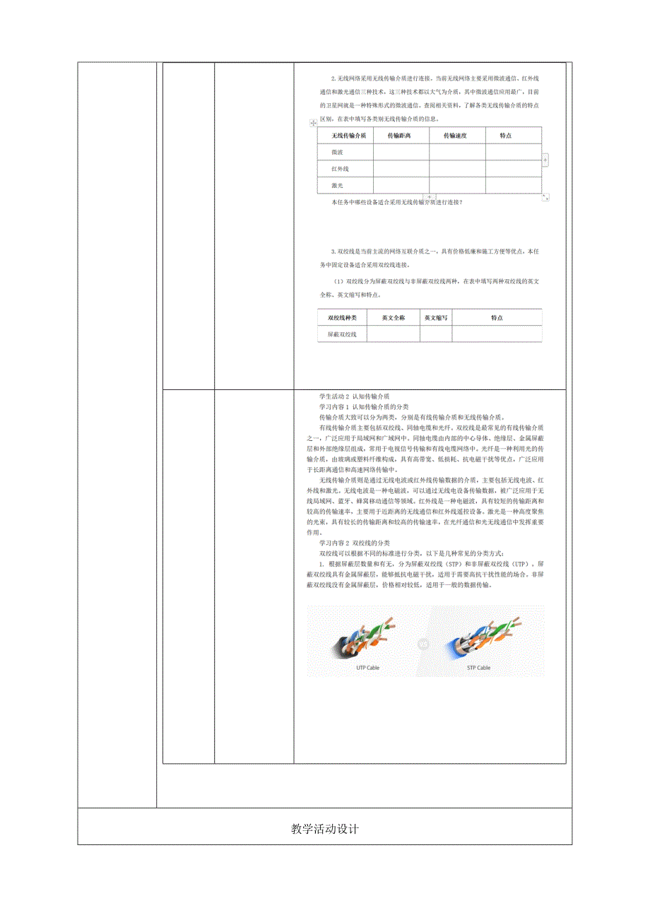 任务2教学单元2《小型网络安装与调试》之教学单元活动方案_第3页