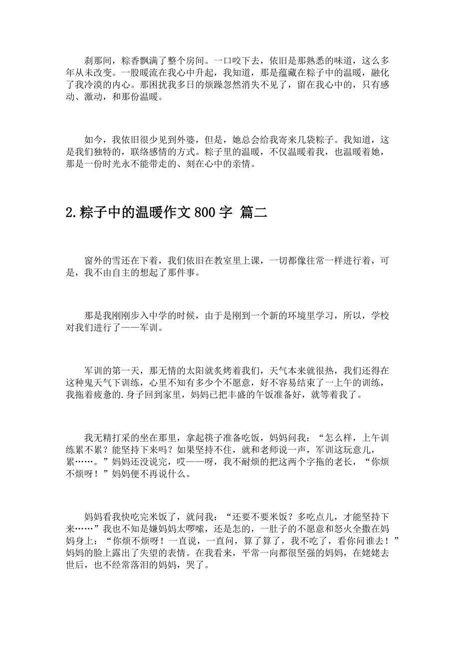 粽子中的温暖作文800字_第2页