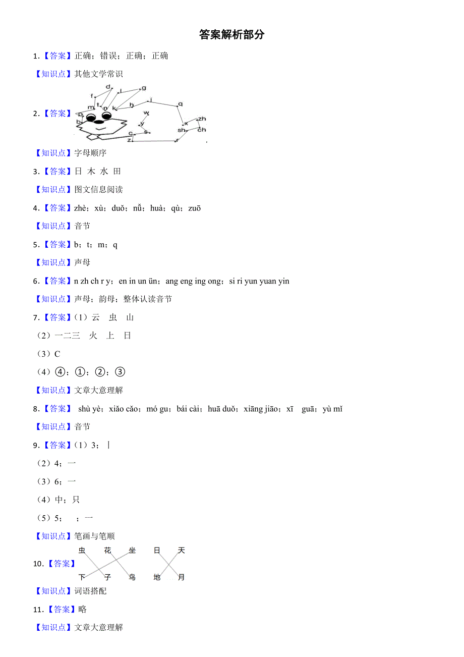 浙江省金华市兰溪市共同体2023-2024学年一年级上学期语文11月期中考试卷(学生版)_第4页