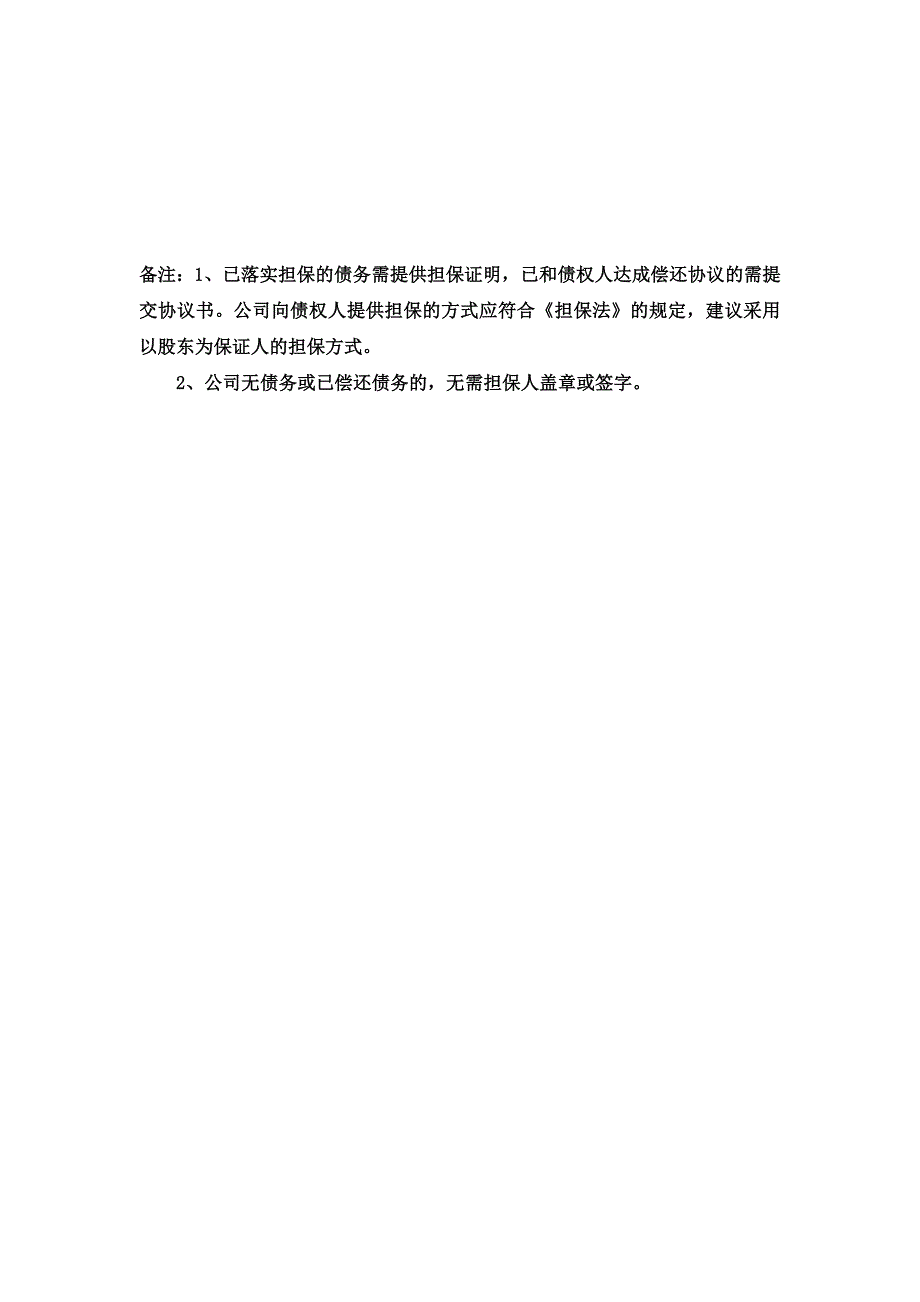 债务清偿或者债务担保情况说明_第2页