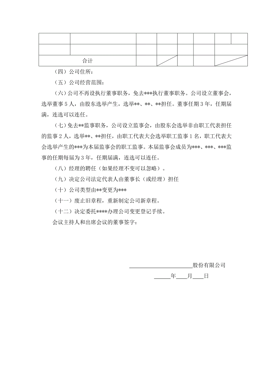 有限改股份的股份有限公司股东大会会议记录_第2页