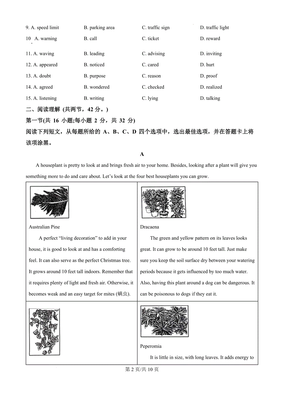 北京市丰台区2024-2025学年高一上学期11月期中英语（原卷版）_第2页