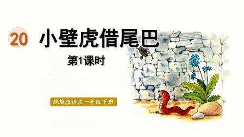 统编版语文一年级（下册）第8单元 20.小壁虎借尾巴第1课时（2024版新教材）