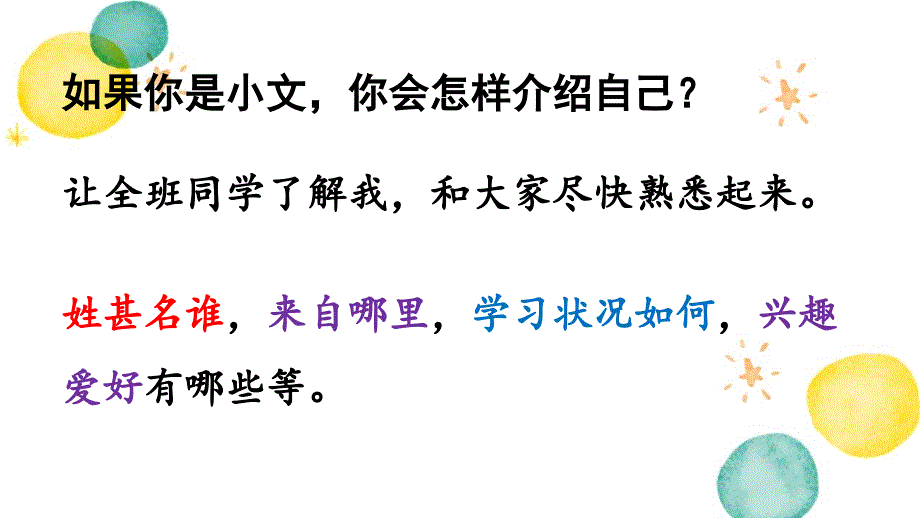 统编版语文四年级（下册）第7单元 口语交际：自我介绍（2024版新教材）_第3页