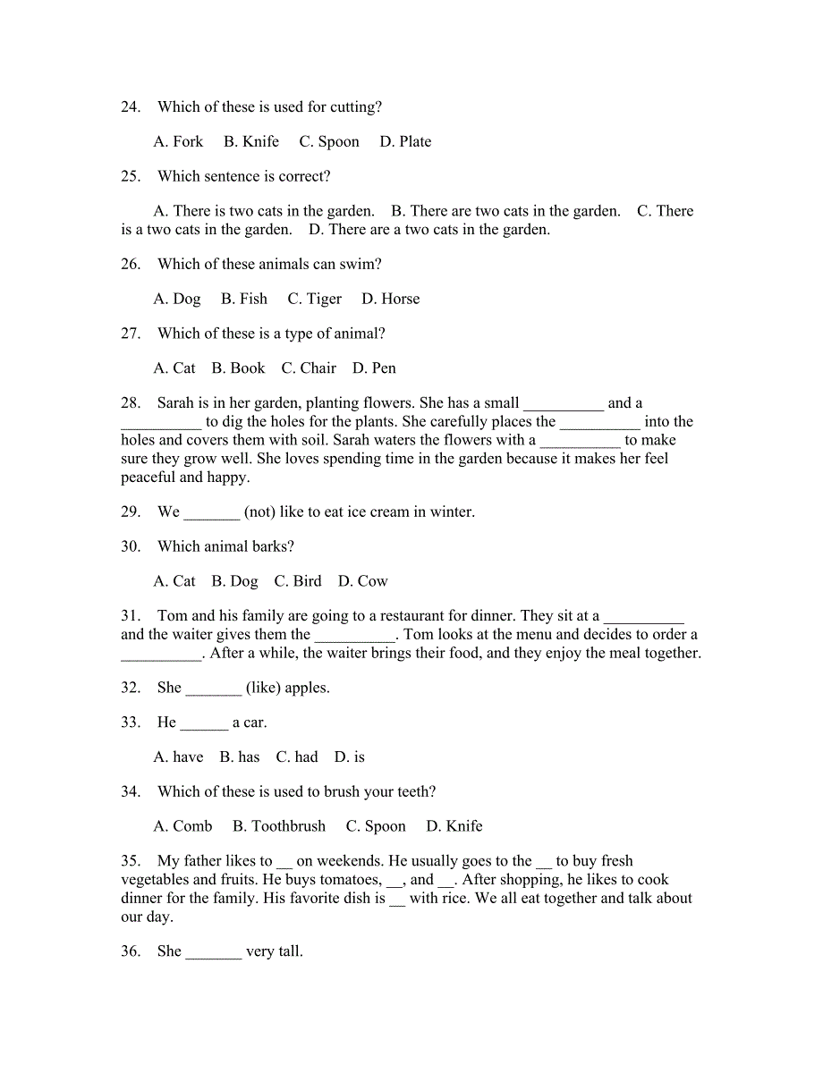 小学六年级上册英语模拟卷(答案和解释)787_第3页