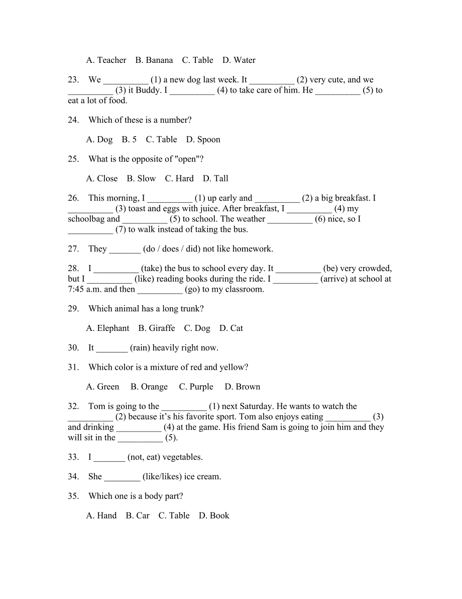 小学六年级下册英语刷题卷(答案和解释)70_第3页