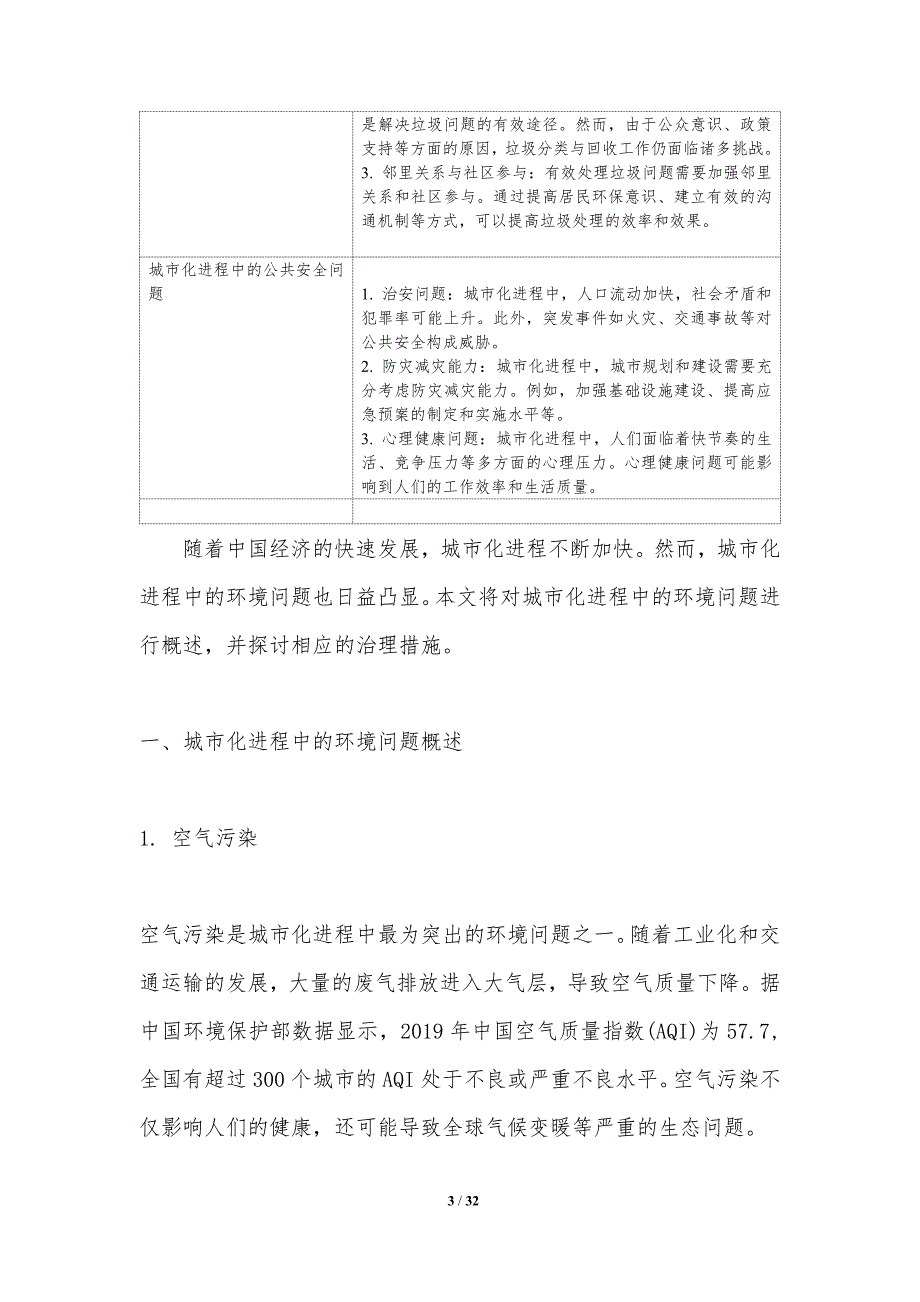 城市化进程中的环境问题与治理-洞察研究_第3页