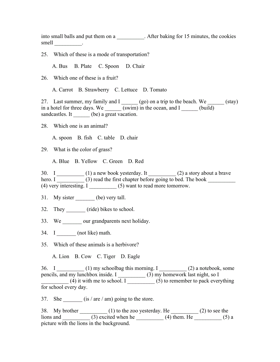 小学六年级上册英语刷题卷(答案和解释)545_第3页