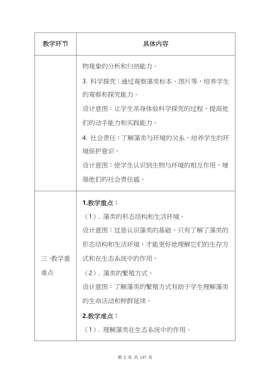 冀少版（2024新版）七年级上册生物第二单元《生物的多样性》教案（共4章）_第2页