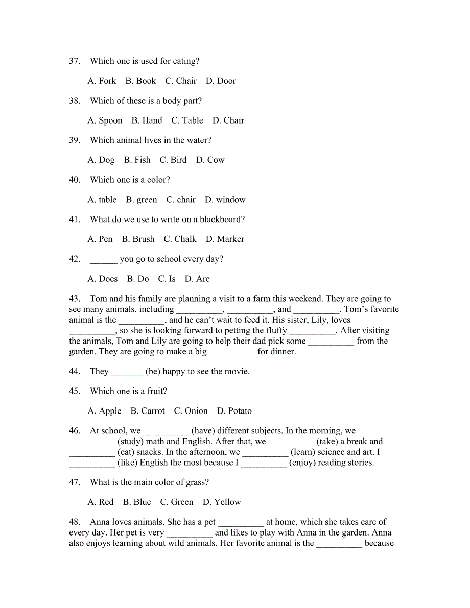 小学六年级下册英语刷题卷(答案和解释)199_第4页