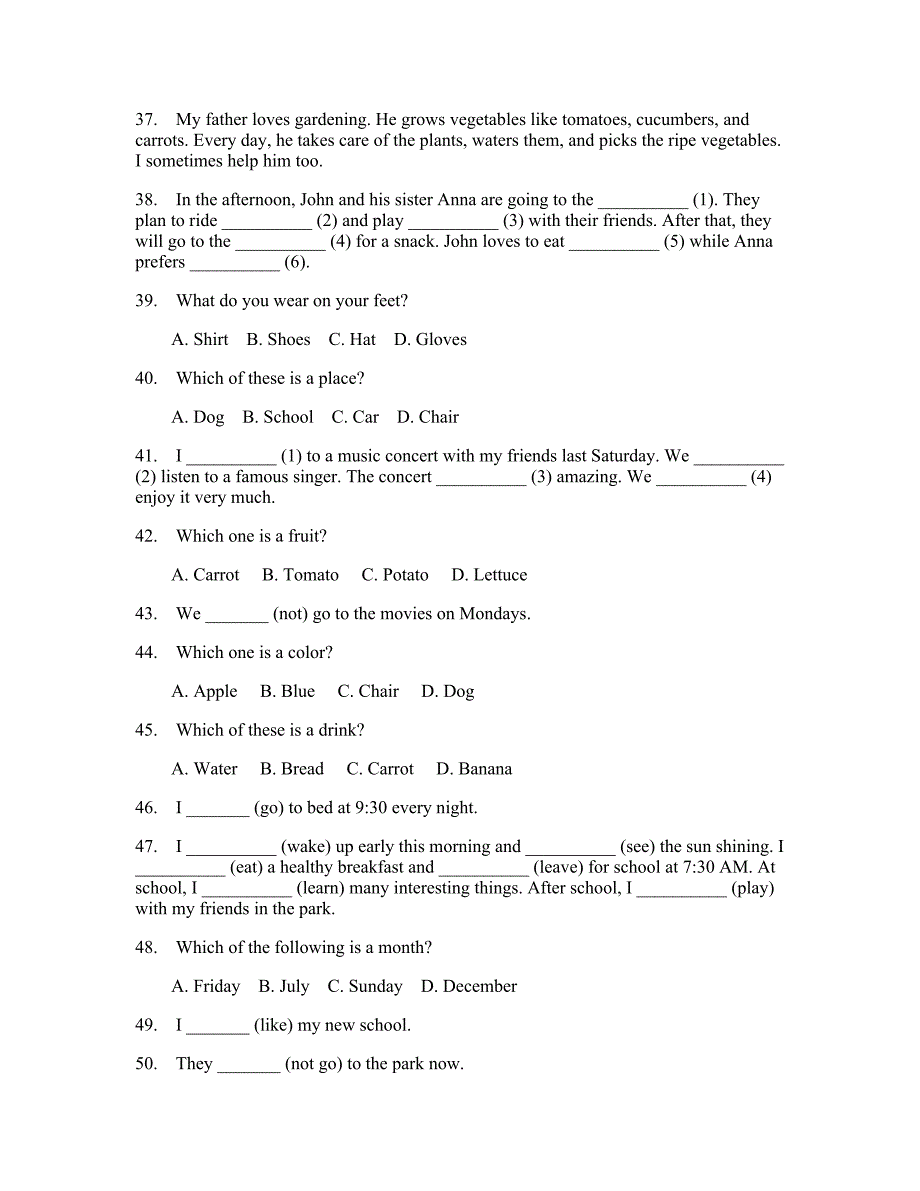 小学六年级下册英语刷题卷(答案和解释)494_第4页